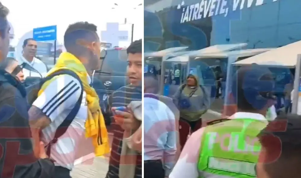 Yoshimar Yotún tuvo el altercado al arribar al Aeropuerto Jorge Chávez. Foto: captura/BestCable