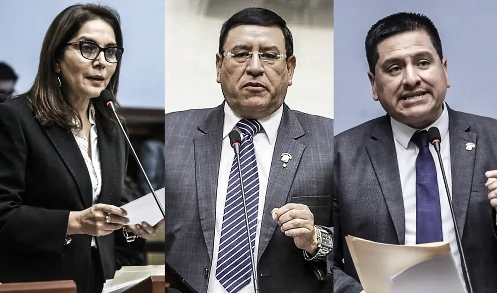 Patricia Juárez (FP), Alejandro Soto (APP) y Luis Aragón (AP), entre los autores de proyectos de contrarreforma. (Foto composición: La República)