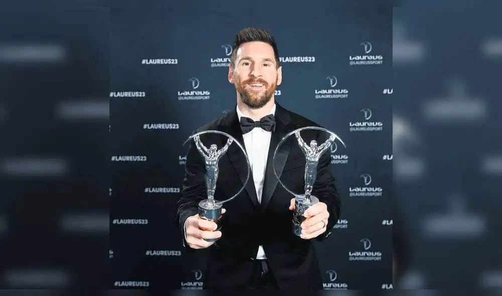 Feliz. La Pulga posó junto a los dos premios recibidos ayer por la noche en Francia. Foto: difusión