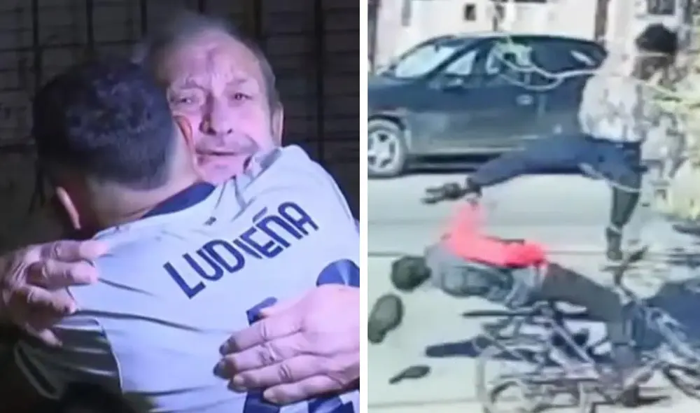 El anciano agradeció al joven que le ayudo a recuperar su bicicleta en Córdoba, Argentina. Foto: composición LR/El doce/TN