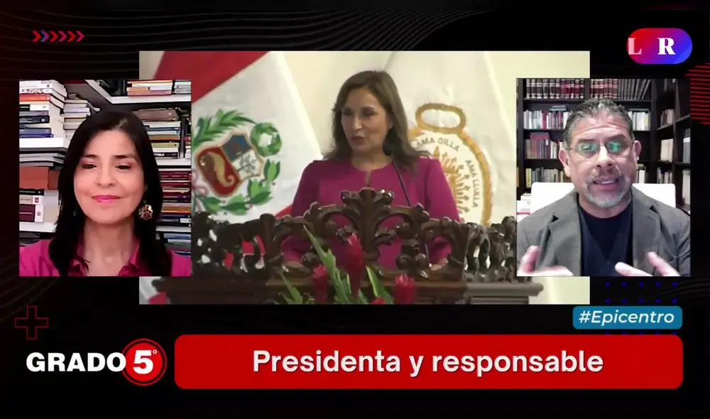 El aboga explicó cuál es la responsabilidad política de Dina Boluarte con las muertes en protestas. Foto/Video: Grado 5 - LR+