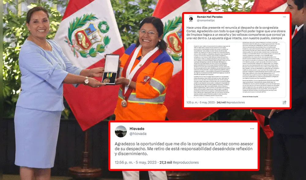 Isabel Cortez aseguró que el hecho de recibir la condecoración de Boluarte no significa que su Gobierno no tenga "responsabilidad por varias de las muertes de los compatriotas". Foto: composición LR/Felix Contreras/Twitter