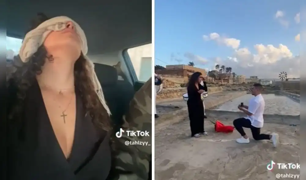 Sufrió un falso secuestro de casi dos minutos y medio para recibir una propuesta de matrimonio. Foto: composición LR/captura de TikTok/tahlzyy_