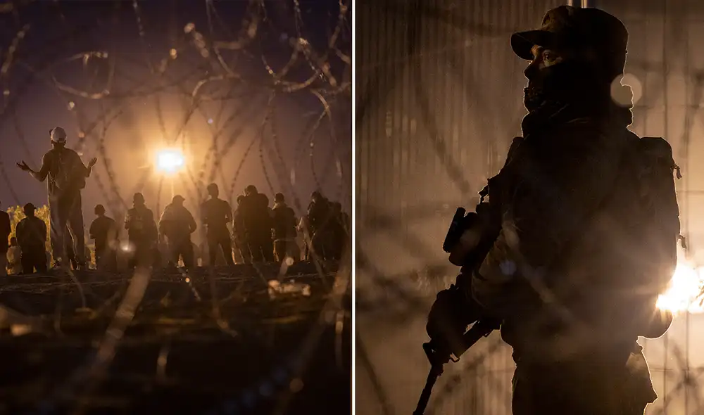 Se reportó una oleada de migrantes debido al fin de la política del Título 42 en EE. UU. Foto: composición LR/AFP