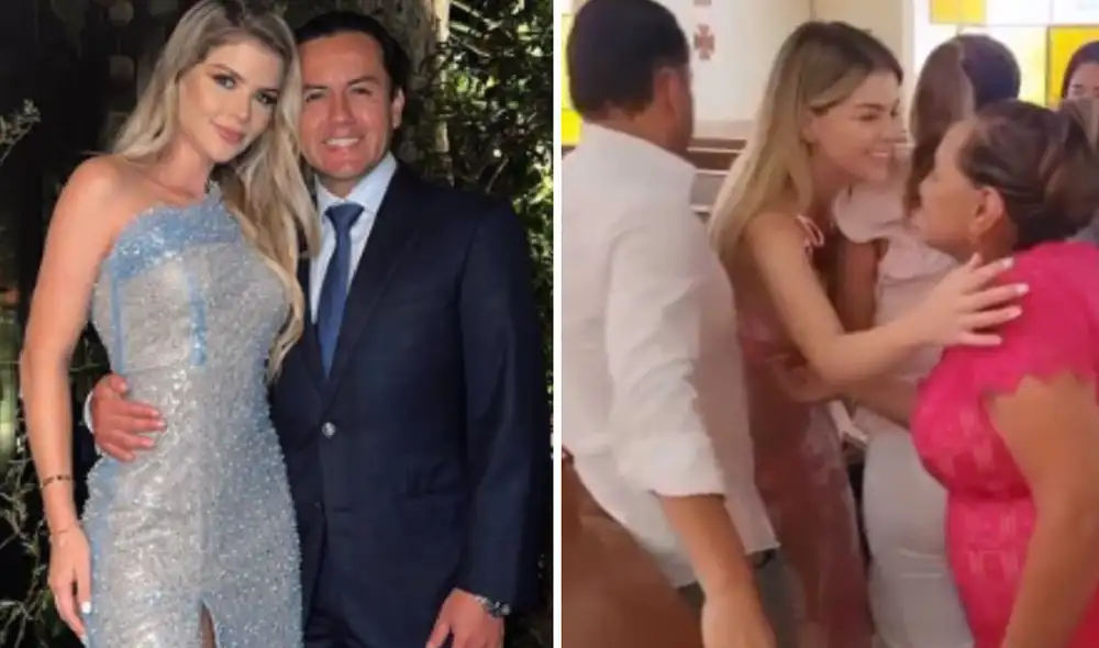 Brunella Horna se mostró al lado de la familia de Richard Acuña tras rumores de embarazo. Foto: composición LR/ Instagram/Brunella Horna/Richard Acuña - Video: Willax TV
