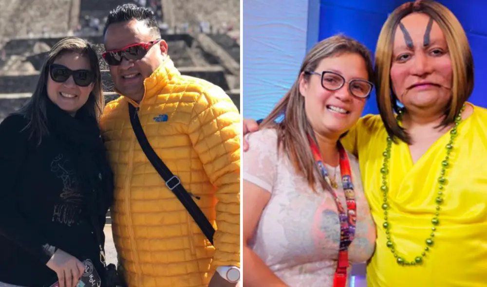 Jorge Benavides y Karin Marengo se llevan 15 años. Foto: Composición LR/Instagram/Karin Marengo/Wasap de JB