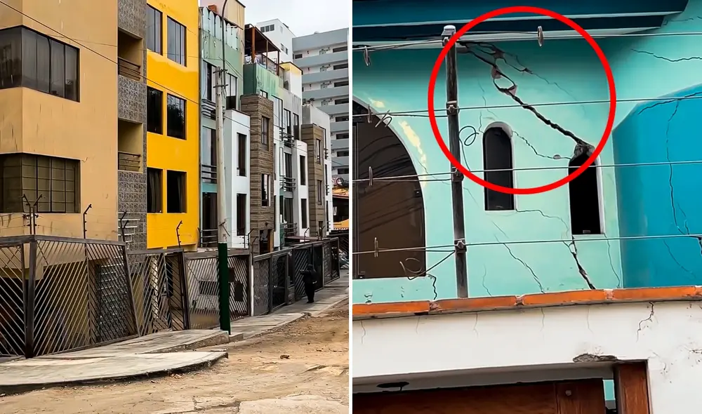 Alderedor de 60 familias se encuentran en riesgo debido al hundimiento del barrio en el que viven. Foto: composición LR/captura de YouTube Alderedor de 60 familias se encuentran en riesgo debido al hundimiento del barrio en el que viven. Foto: composición LR/captura de YouTube