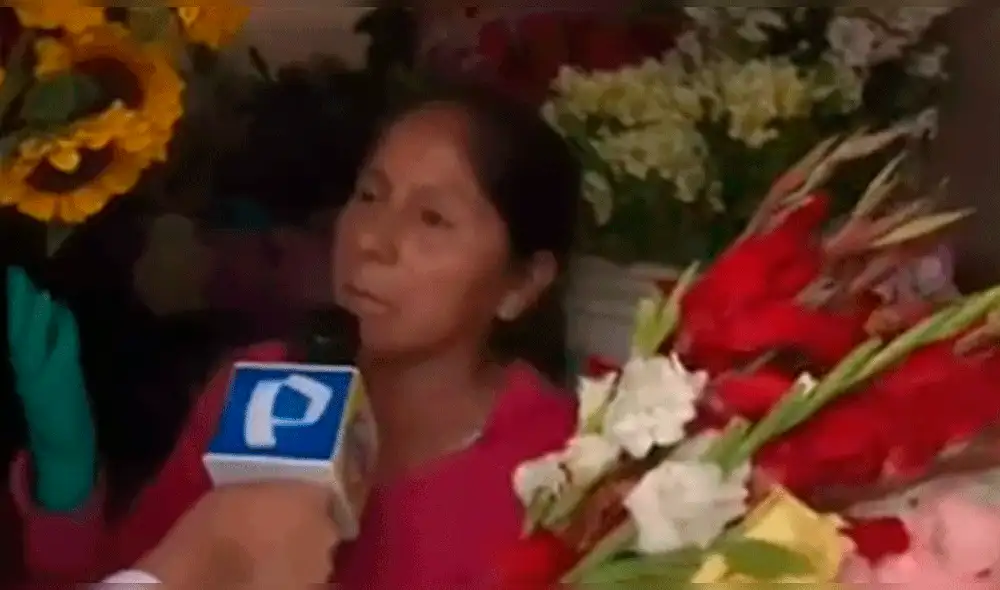 Vendedora de flores afirma que el alcalde quiere remover a las floristas del Callao. Foto: captura de Panorama
