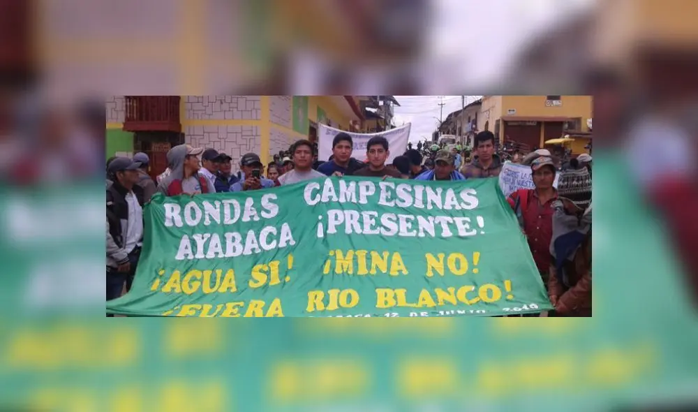 Rondas campesinas rechazan el proyecto minero. Foto: Cutivalú