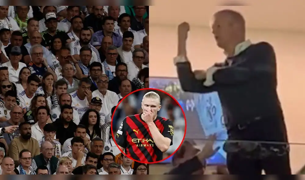 Alfie Haaland habría ocasionado la molestia de los hinchas de Real Madrid al celebrar el empate. Foto: composición GLR/EFE/captura de Twitter | Video: ESPN.com.mx/Twitter Alfie Haaland habría ocasionado la molestia de los hinchas de Real Madrid al celebrar el empate. Foto: composición GLR/EFE/captura de Twitter | Video: ESPN.com.mx/Twitter