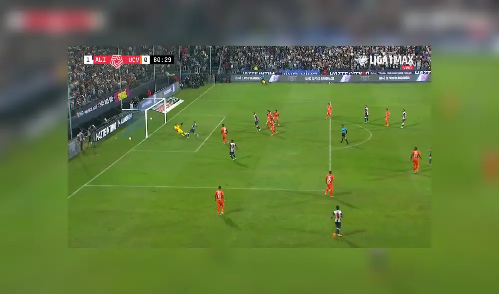 El gol de Bryan Reyna llegó al minuto 60 del segundo tiempo. Foto: captura Liga 1 Max / Video: Liga 1 Max