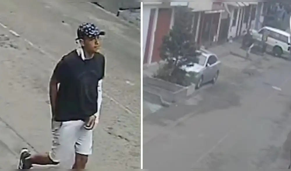 El hombre con el yeso en el brazo amenaza a sus víctimas para quitarle sus pertenencias. | Foto: captura Panamericana El hombre con el yeso en el brazo amenaza a sus víctimas para quitarle sus pertenencias. | Foto: captura Panamericana