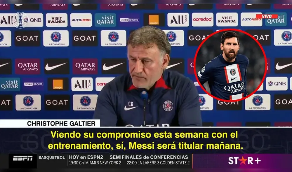 Galtier llegó esta temporada al PSG en reemplazo de Mauricio Pochettino. Foto: Captura ESPN