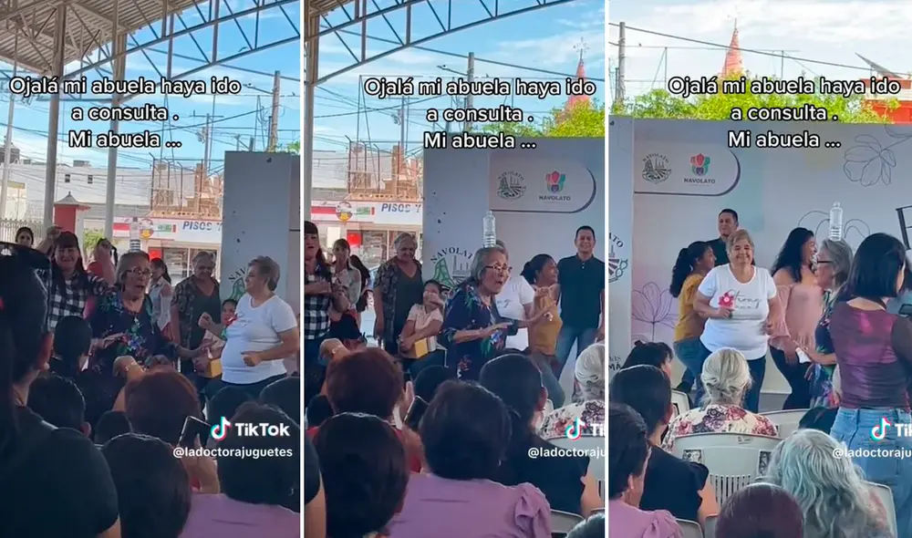 El público siguió el baile de la señora con efusivos aplausos. Foto: composición LR/capturas de TikTok/@ladoctorajuguetes El público siguió el baile de la señora con efusivos aplausos. Foto: composición LR/capturas de TikTok/@ladoctorajuguetes