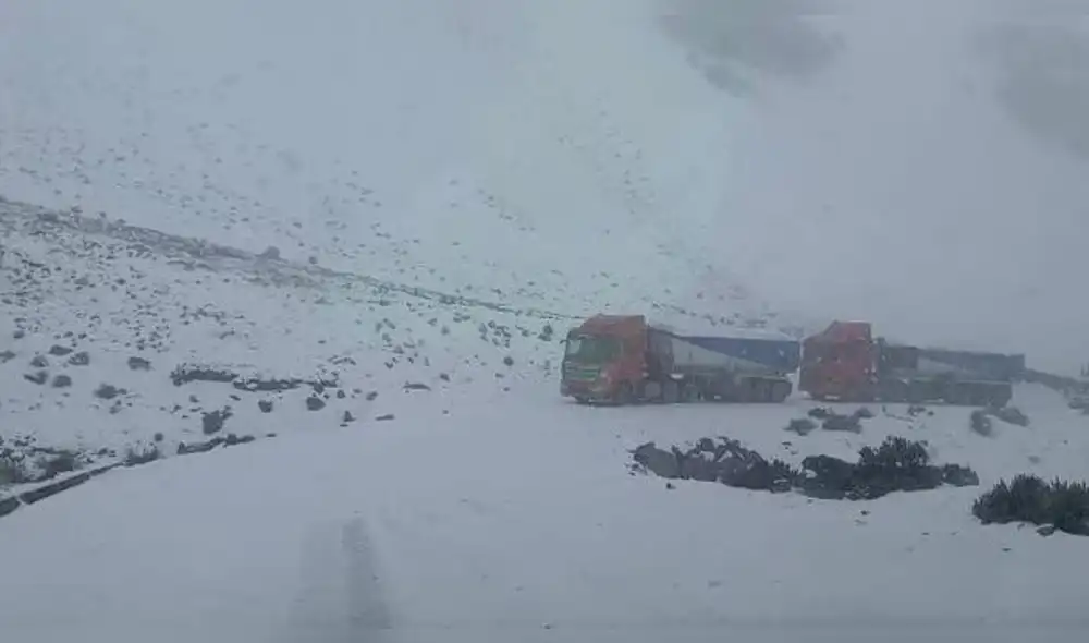 Intensa nieve en Caylloma. Foto: difusión Intensa nieve en Caylloma. Foto: difusión