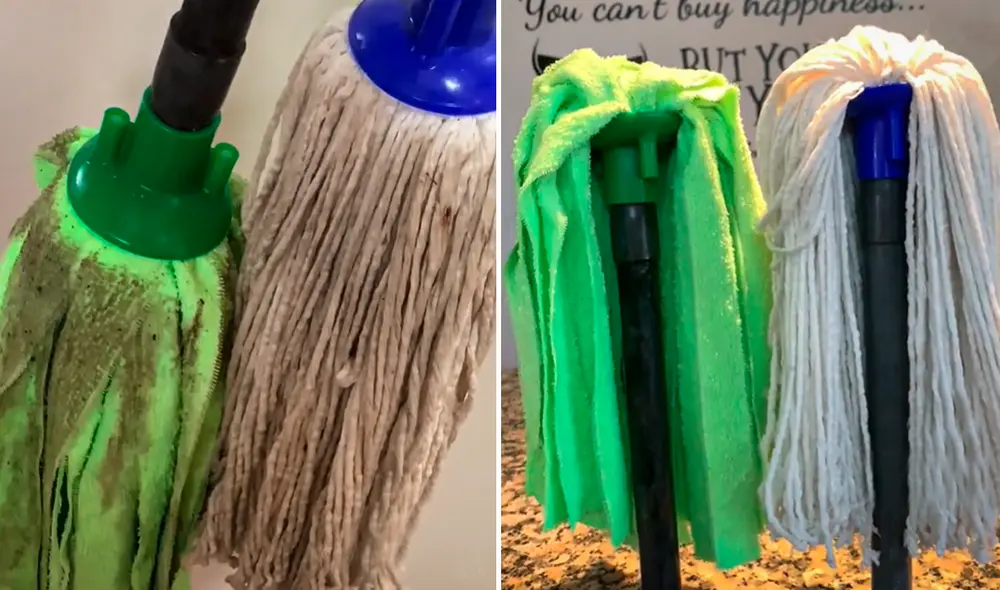 Mantener los trapeadores sucios puede generar olores desagradables. Foto: composición LR/Tiktok