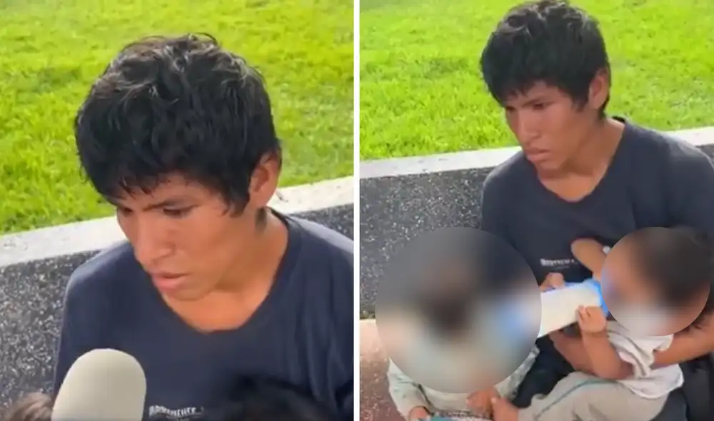 Ciudadanos de Satipo llevaron al hombre a la Defensoría del Pueblo. Foto: composición LR/captura de video/Radio y Televisión Nativa/Facebook. VIDEO: Radio y Televisión Nativa/Facebook