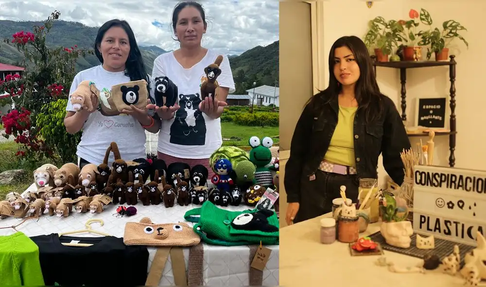 Artesanas del amazonas. Saraí Cieza Goñas y Miriam Portocarrero Lápiz forman parte de la asociación Oso Dorado en Corosha. Thamia Caballero fundó Conspiraciones Plasticas. Artesanas del amazonas. Saraí Cieza Goñas y Miriam Portocarrero Lápiz forman parte de la asociación Oso Dorado en Corosha. Thamia Caballero fundó Conspiraciones Plasticas.
