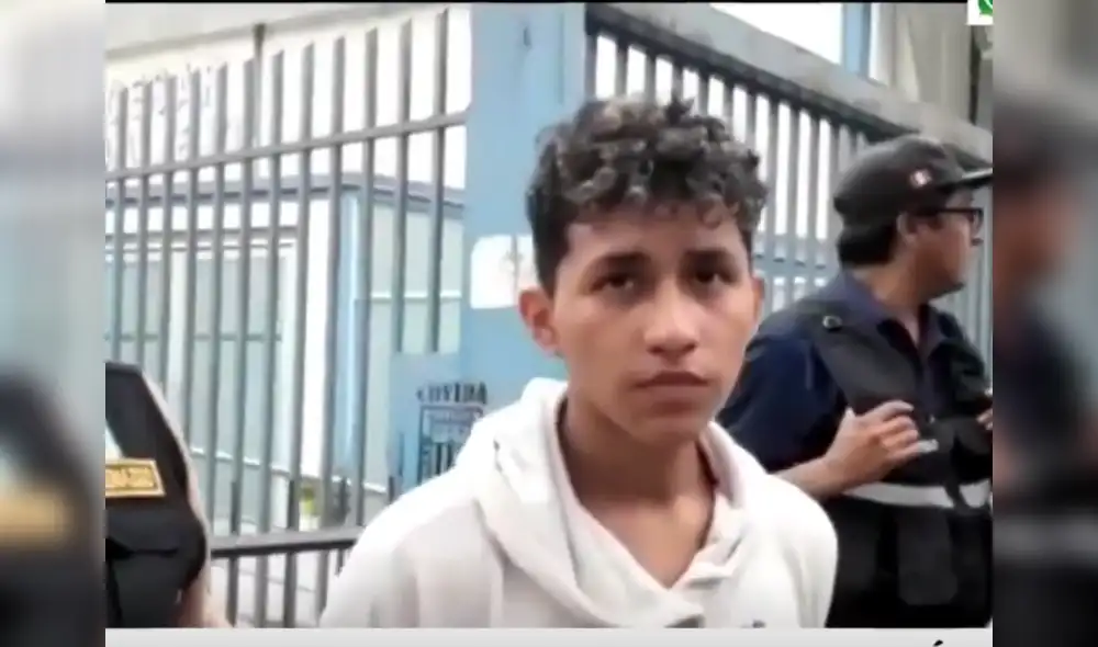 Joven fue detenido cuando pretendía fugarse. Foto: captura América - Video: América TV Joven fue detenido cuando pretendía fugarse. Foto: captura América - Video: América TV