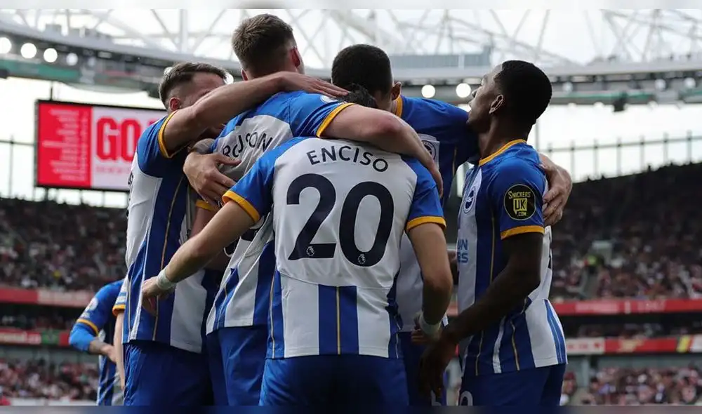Brighton llegó a los 58 puntos y pelea por clasificar a la Champions League. Foto: Brighton Brighton llegó a los 58 puntos y pelea por clasificar a la Champions League. Foto: Brighton