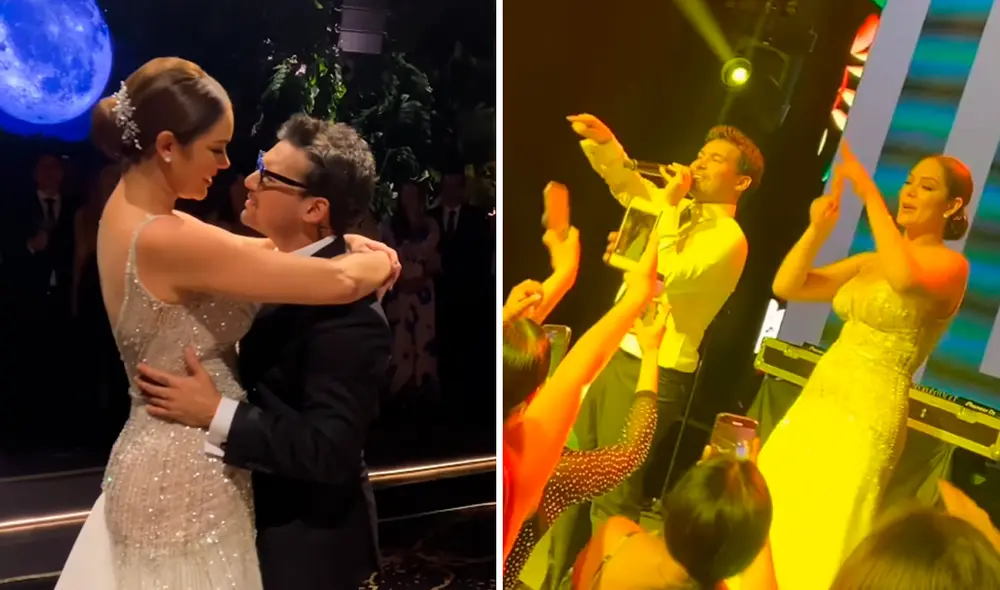 Karen y Ezio festejaron a lo grande su matrimonio religioso. Foto: composición LR/Instagram/Karen Schwarz