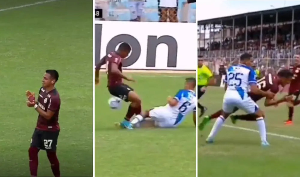 Universitario terminó con tres futbolistas expulsados en la derrota ante Sullana. Foto: captura/Liga 1 Max