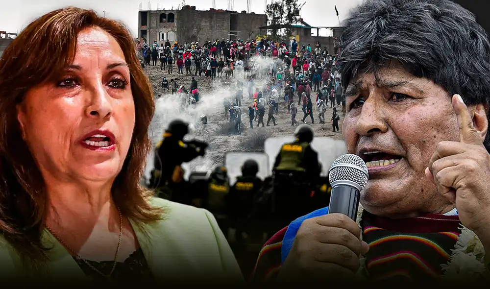 Boluarte Zegarra enunció a las continuadas referencias de Morales Ayma a su gobernanza como "injerencistas". Foto: composición LR/Andina/AFP Boluarte Zegarra enunció a las continuadas referencias de Morales Ayma a su gobernanza como "injerencistas". Foto: composición LR/Andina/AFP