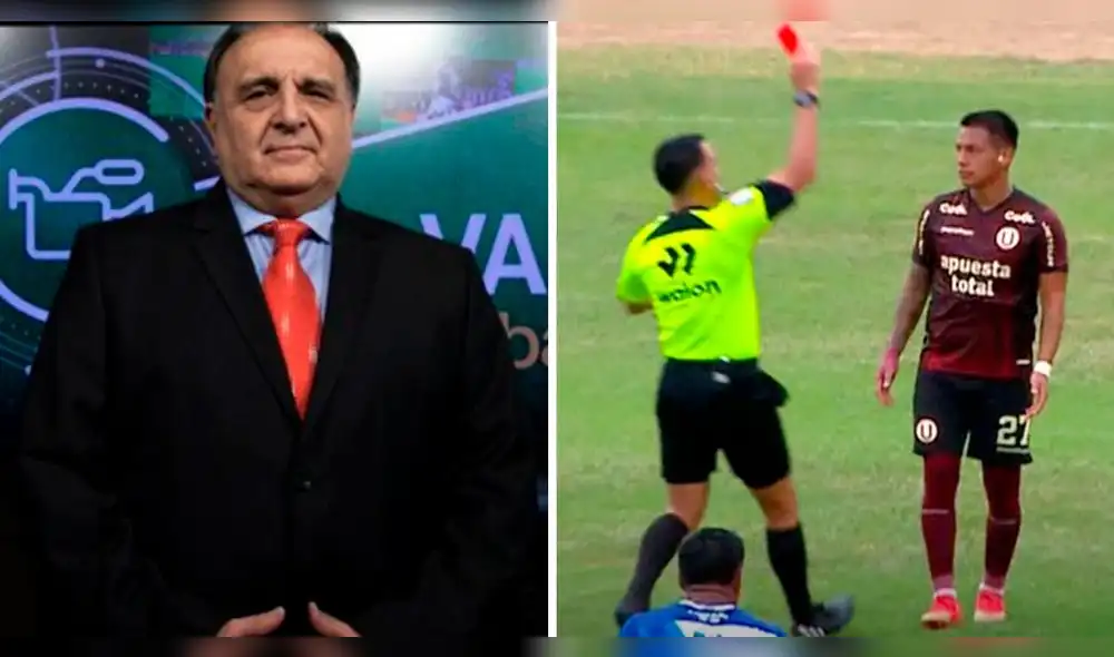 Miguel Scime explicó que la roja a Cabanillas podría tratarse de un caso de "abuso de autoridad". Foto: composición LR/Infobae/captura de Liga 1 Max