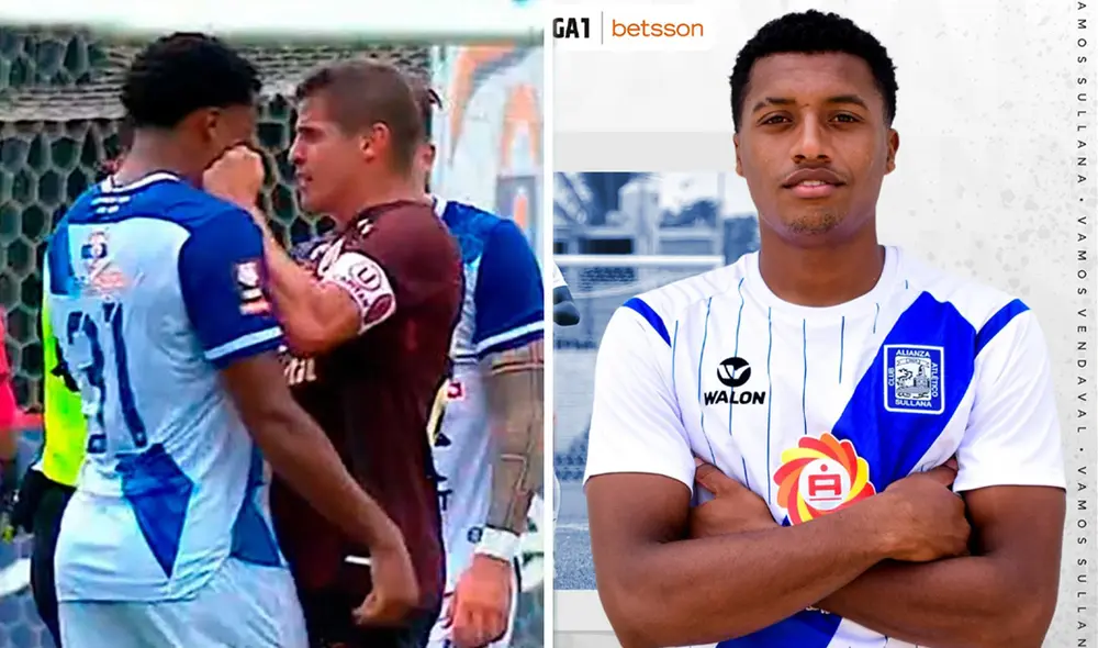 Aldo Corzo fue expulsado antes de irse al descanso en el partido Universitario vs. Alianza Atlético en Sullana. Foto: composición LR