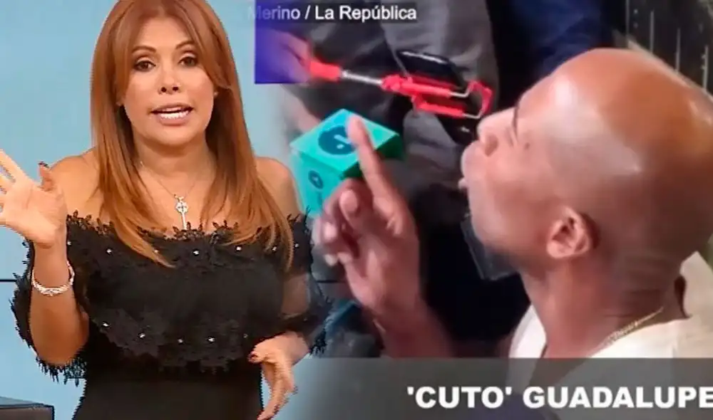 El exfutbolista 'Cuto' Guadalupe discutió con una reportera de "Magaly TV, la firme" que fue a su conferencia. Foto: captura/LR/difusión