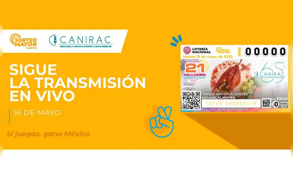 El Sorteo Mayor de México HOY, 16 de mayo, trae un premio de 21 millones de pesos. Foto: Lotería Nacional El Sorteo Mayor de México HOY, 16 de mayo, trae un premio de 21 millones de pesos. Foto: Lotería Nacional