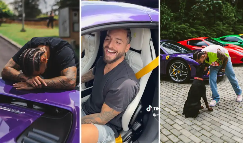 Maluma emocionado con nuevo 'bebé': un Ferrari F8 Tributo. Foto: composición LR/Instagram - Video: Tik Tok Maluma emocionado con nuevo 'bebé': un Ferrari F8 Tributo. Foto: composición LR/Instagram - Video: Tik Tok