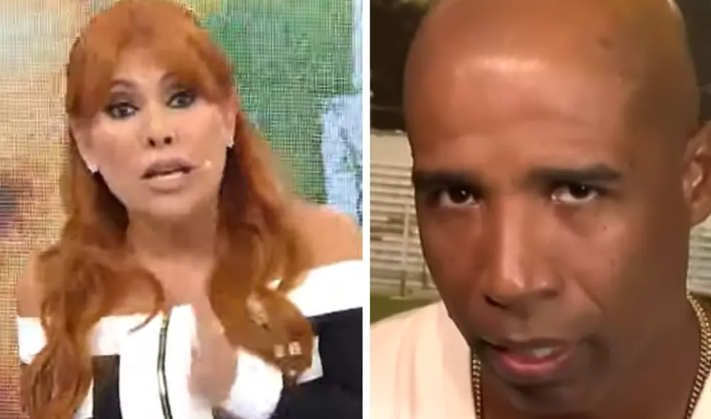 Magaly Medina se enfrentó a 'Cuto' Guadalupe tras emitir ampay de la madre de sus hijos, quien salió de un hotel con un hombre desconocido. Foto: composición LR/ATV/Latina - Video: ATV