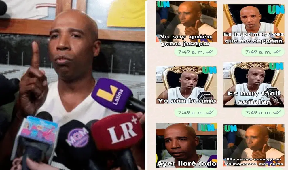 Los stickers de Luis 'Cuto' Guadalupe causan sensación entre los usuarios de WhatsApp. Foto: composición LR/Última Noticia