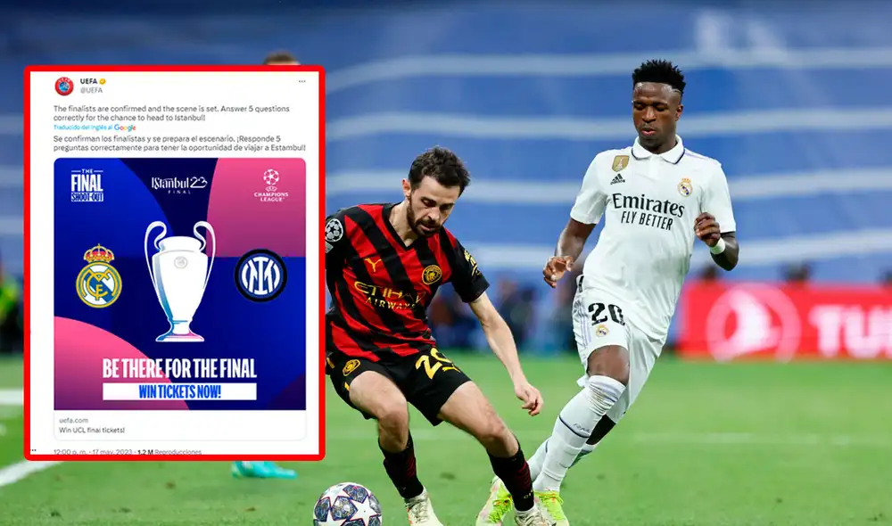 La publicación ha encendido las redes sociales previo al duelo de vuelta de las semifinales. Foto: composición LR/captura de UEFA/Twitter/EFE