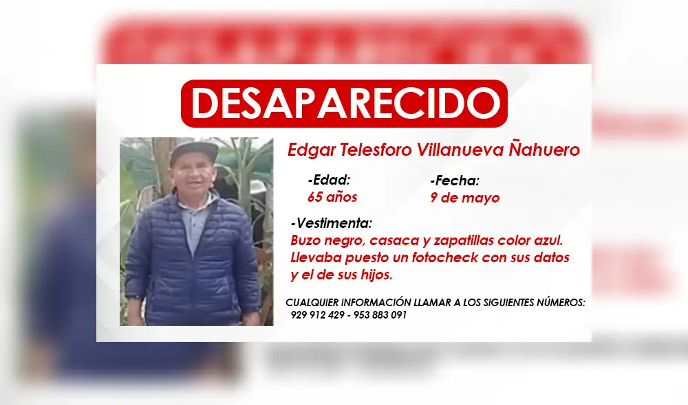 El adulto mayor fue diagnosticado con Alzheimer, por lo que llevaba puesto un fotocheck con todos sus datos y el de sus hijos. Foto: composición LR/captura de ATV