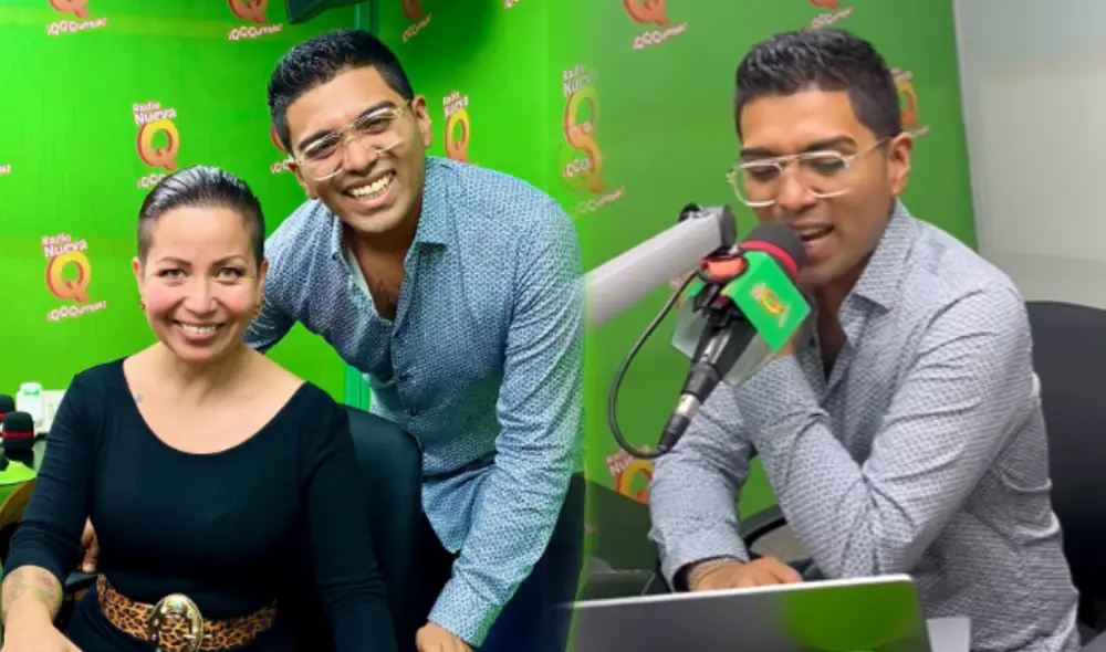 Christian Yaipén retornó a las cabinas de radio al lado de Chris Alegría. Foto: composición/Radio Nueva Q/Instagram