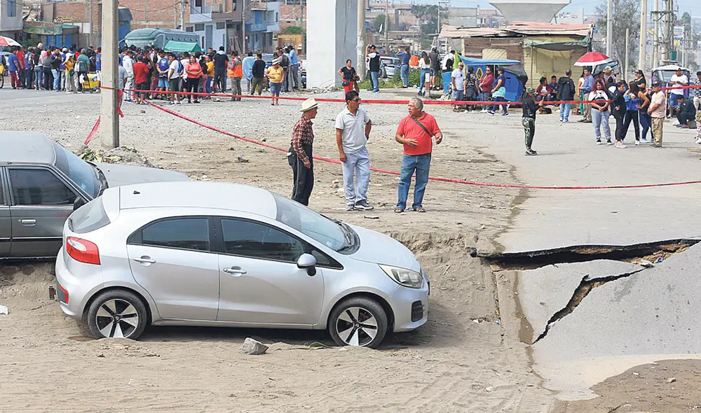 Zona afectada. Según los vecinos de Peralvillo, el hundimiento del suelo empezó hace meses. Dieron aviso, pero no fueron escuchados por la empresa Cosco Shipping Ports Chancay Perú S.A. Foto: Andina Zona afectada. Según los vecinos de Peralvillo, el hundimiento del suelo empezó hace meses. Dieron aviso, pero no fueron escuchados por la empresa Cosco Shipping Ports Chancay Perú S.A. Foto: Andina