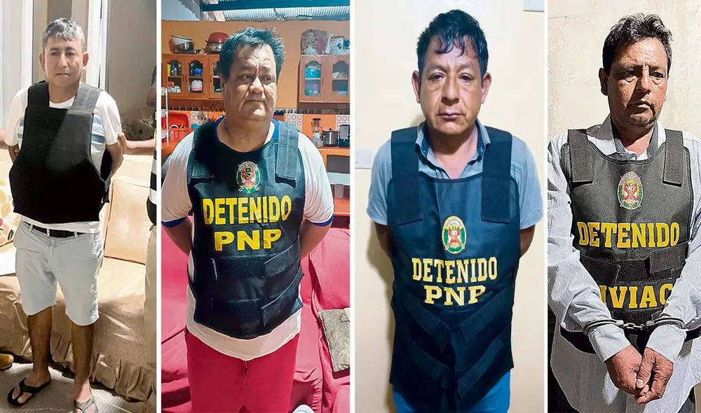 Detenidos. La operación fue ejecutada por la Diviac y la Feccor en Loreto y otras ciudades. Foto: composición: LR