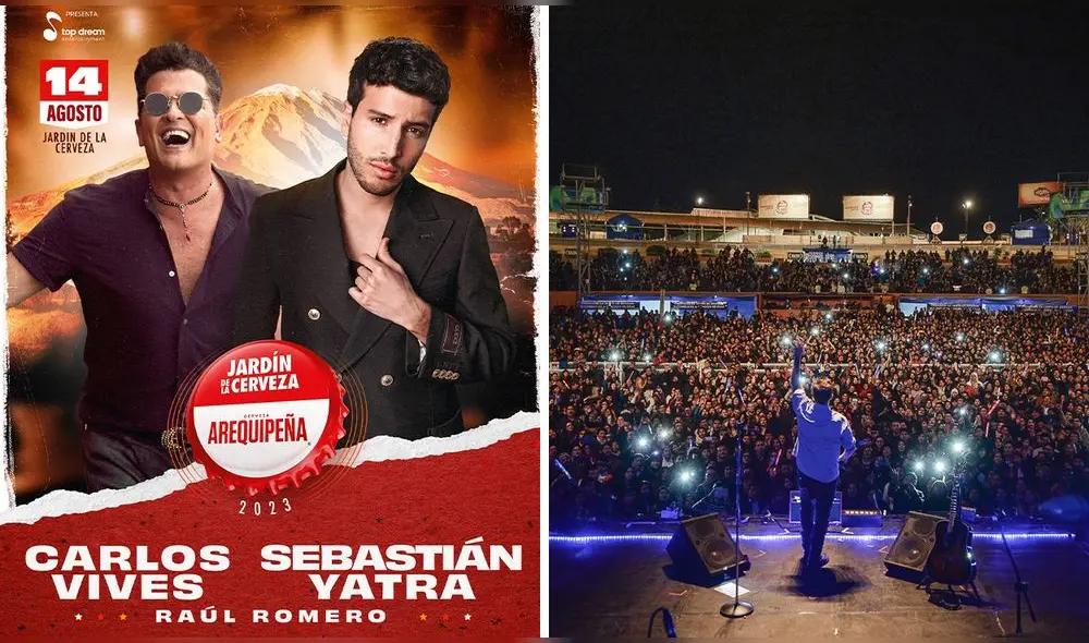 Los artistas colombianos se harán presentes por el aniversario de Arequipa. Foto: Composición LR | Teleticket | Andrés Fernando Allain Fotografía