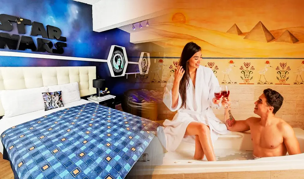 Estos hoteles de Lima presentan temáticas de "Star Wars" y el mismo Egipto. Foto: composición La República/Facebook Hotel Fantasy Suites/Instagram @piso6_barranco Estos hoteles de Lima presentan temáticas de "Star Wars" y el mismo Egipto. Foto: composición La República/Facebook Hotel Fantasy Suites/Instagram @piso6_barranco