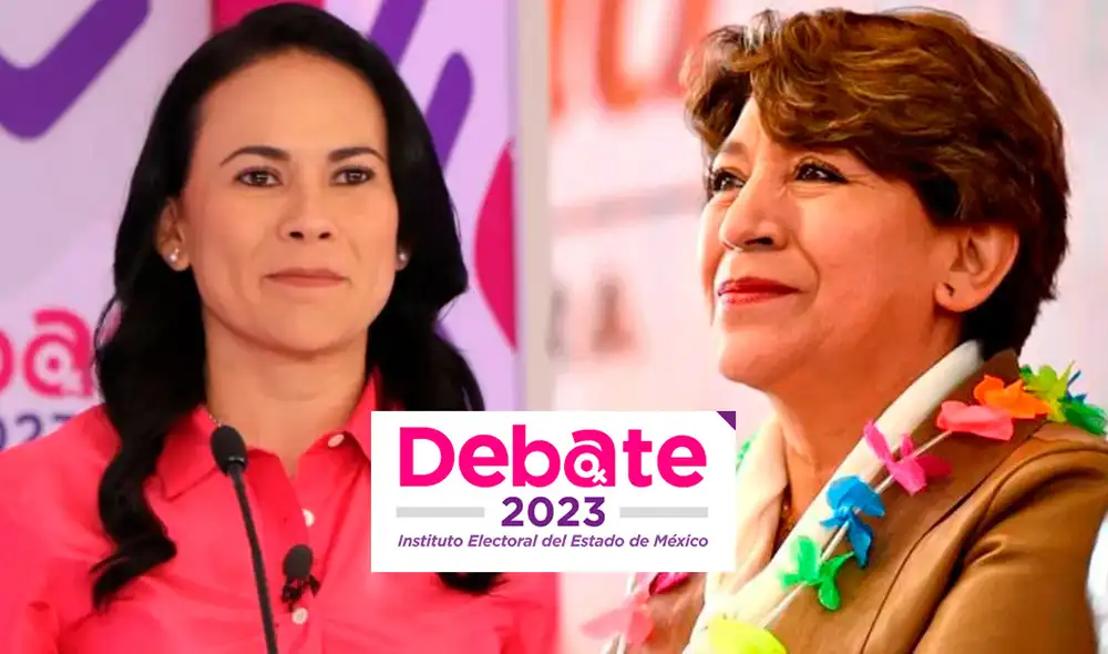 El segundo debate electoral se realizará a menos de un mes de la elección a la gobernatura del Edomex. Foto: composición LR / IEEM / Campaña de Delfina Gómez