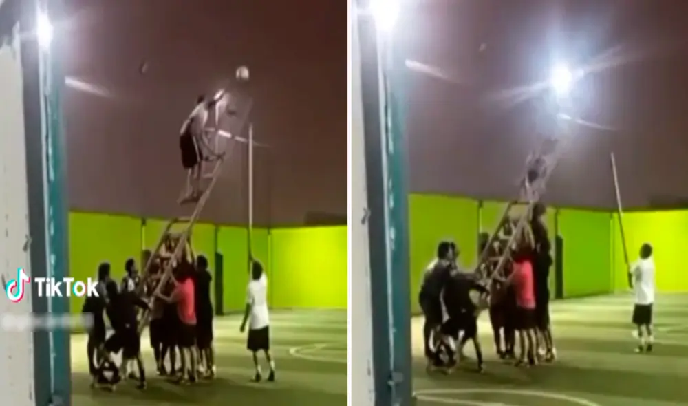 Lamentablemente, el muchacho protagonizó una épica caída al querer recuperar su balón. Foto: composición de LR/TikTok/@Giocardo10 Lamentablemente, el muchacho protagonizó una épica caída al querer recuperar su balón. Foto: composición de LR/TikTok/@Giocardo10