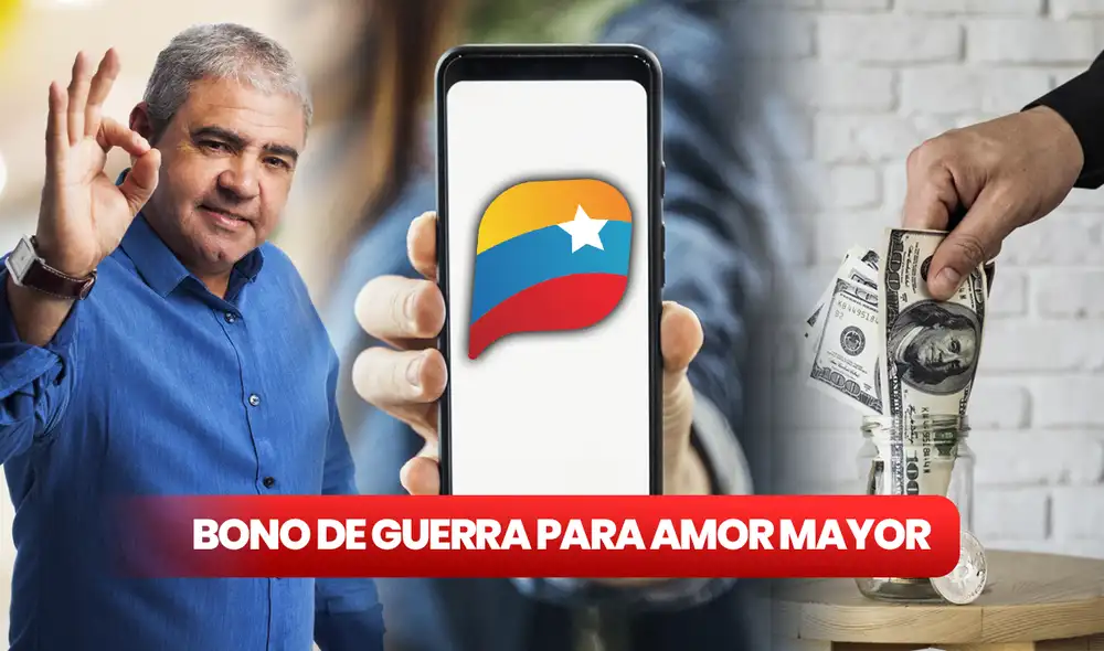 Los pensionados de Amor Mayor podrán confirmar si es que les toca recibir el Bono de Guerra Económica mediante un mensaje de  texto que envía el Sistema Patria. Foto: composición LR/Freepik/Patria