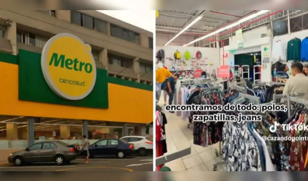 Zapatillas y prendas en tallas grandes se puede encontrar en Metro de Jesús María. Foto: composición LR/Car Blondet/Cazando points/TikTok Zapatillas y prendas en tallas grandes se puede encontrar en Metro de Jesús María. Foto: composición LR/Car Blondet/Cazando points/TikTok