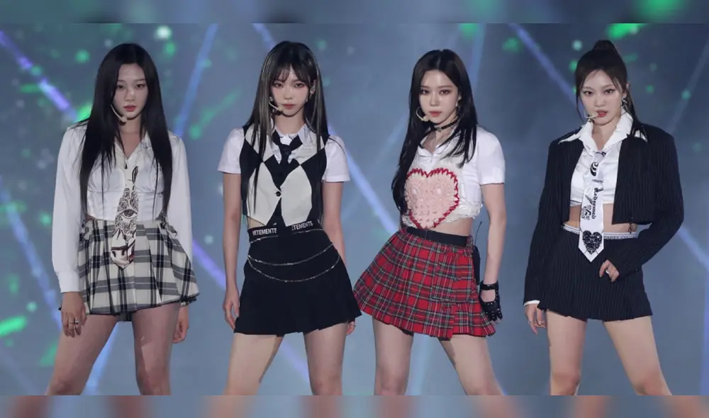 Grupo de k-pop aespa es integrado por Giselle, Karina, Winter y Ningning. Sus conciertos en Latinaomérica serán en septiembre del 2023. Foto: SM