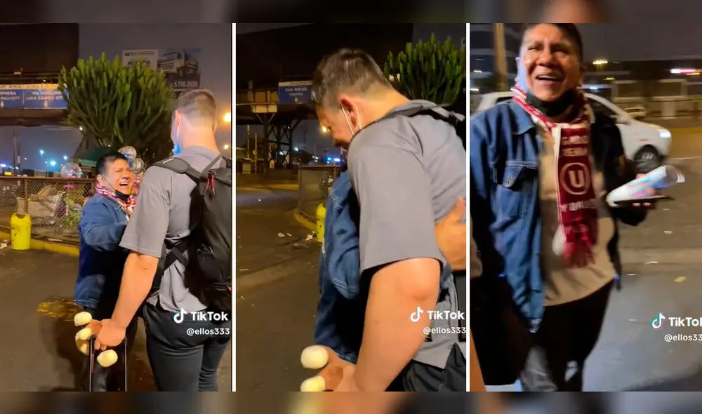 La bufanda crema del padre también acaparó la atención de los internautas. Foto: composición LR/capturas de TikTok / @ellos333