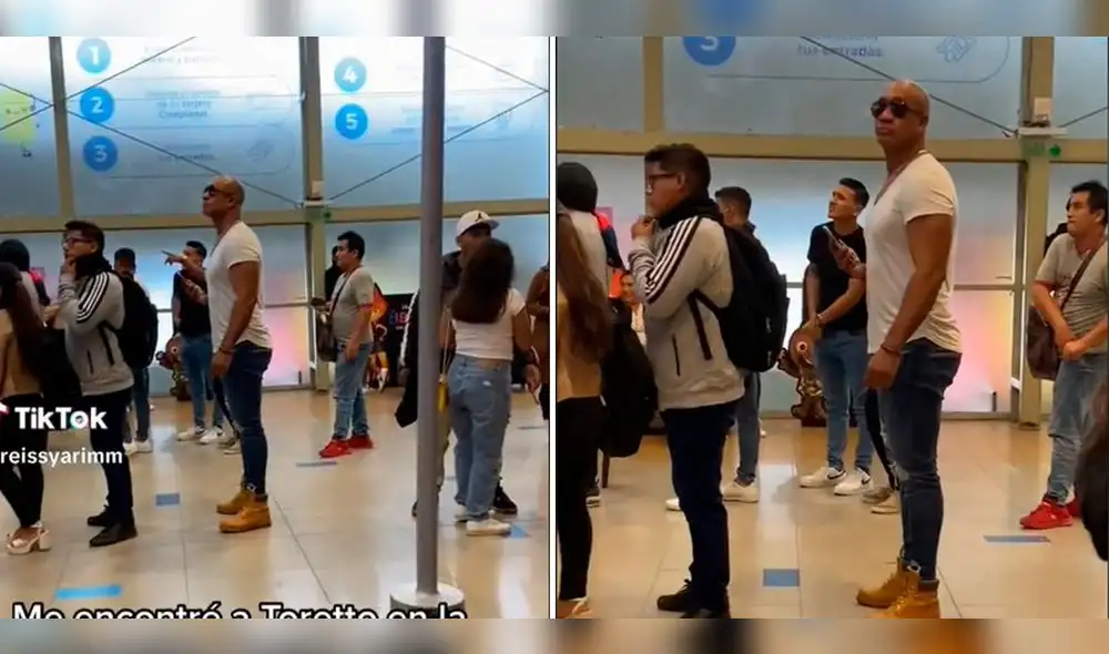 Los cibernautas señalaban que el señor era similar a 'La Roca'. Foto: composición LR/capturas de TikTok/@greissyarimm