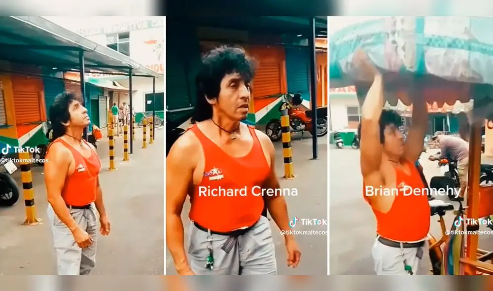 El peinado y el estilo de vestir del sujeto hicieron confundir a muchos cibernautas. Foto: composición LR / capturas de TikTok / @tiktokmaltecos