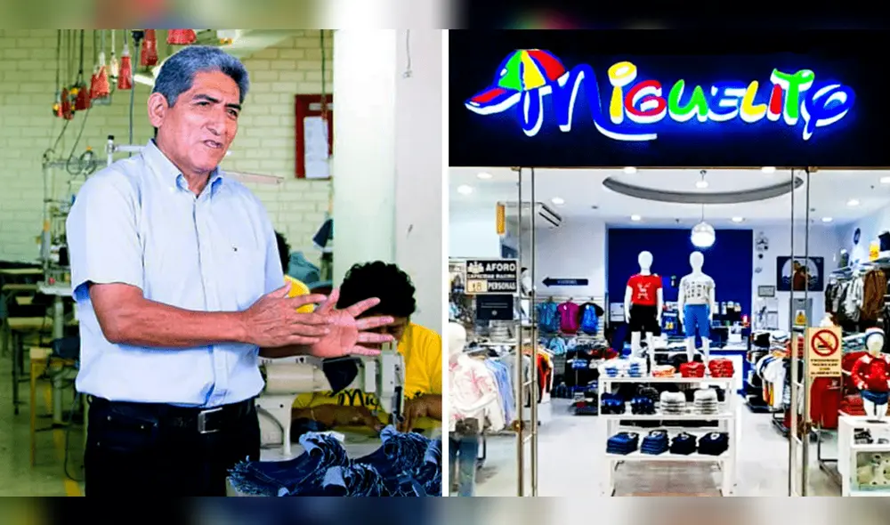 Ángel Ríos fundó la empresa de ropa y calzado Miguelito junto a sus hermanos tras muchos años de esfuerzo. Foto: composición La República/Facebook Ángel Ríos/Miguelito